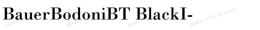 BauerBodoniBT BlackI字体转换